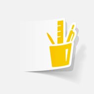realistic design element stationery tools N18