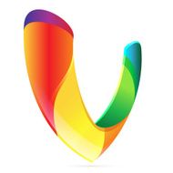V letter volume logo