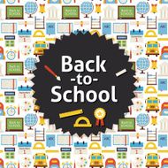 Flat Vector Back to School Background N2