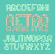 Vintage alphabet vector eps10