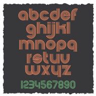 Small letters retro style vector eps10