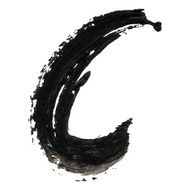 C - Black handwritten letters on white background Acrylic color