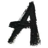 &quot;A&quot; - Black handwritten letters on white background Acrylic color