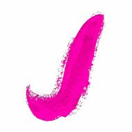 J - Pink handwritten letter on white background Acrylic colors