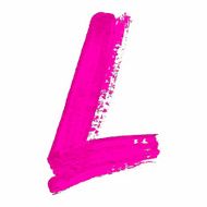L - Pink handwritten letter on white background Acrylic colors