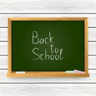 Back to school message on chalkboard
