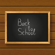 Back to school message on blackboard