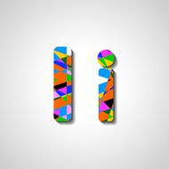 Colorful letter alphabet N68