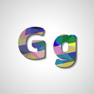 Colorful letter alphabet N70
