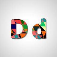 Colorful letter alphabet N72