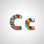 Colorful letter alphabet N73