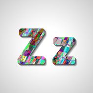 Colorful letter alphabet N74