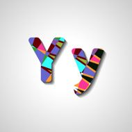 Colorful letter alphabet N75