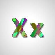 Colorful letter alphabet N76