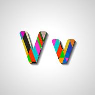 Colorful letter alphabet N78