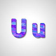 Colorful letter alphabet N79