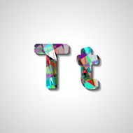 Colorful letter alphabet N80