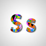 Colorful letter alphabet N82