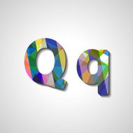 Colorful letter alphabet N83