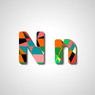 Colorful letter alphabet N86