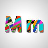 Colorful letter alphabet N87