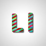 Colorful letter alphabet N88