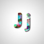 Colorful letter alphabet N90
