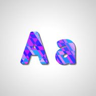 Colorful letter alphabet N91
