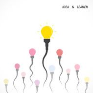 Creative light bulb idea and leader concept