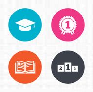 Graduation icons Education book symbol N14