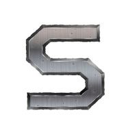 3d metal letter S