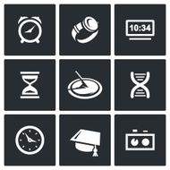 Various clock and a method for determining time icons set