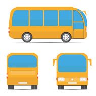 School yellow bus Yellow bus rear side front