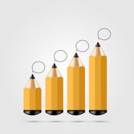 vector modern pencil infographics N6