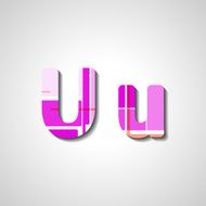 Colorful letter alphabet N103