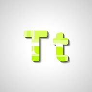 Colorful letter alphabet N104
