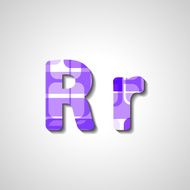 Colorful letter alphabet N107