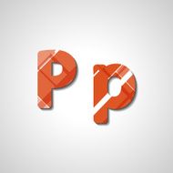 Colorful letter alphabet N109