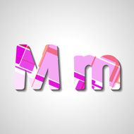 Colorful letter alphabet N112