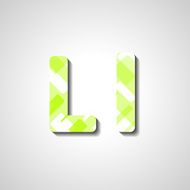 Colorful letter alphabet N113