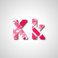 Colorful letter alphabet N114