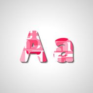 Colorful letter alphabet N116
