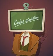 Online education Vector illustration