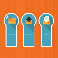 Three stickers with letters eps N2