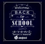 Back to school promotional banner