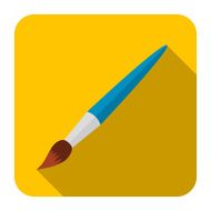 icon art brush in flat design