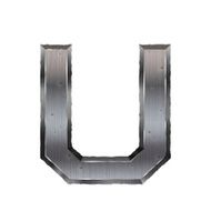 3d metal letter U N2