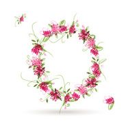Floral letter O for your design