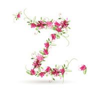 Floral letter Z for your design