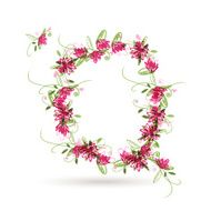 Floral letter Q for your design
